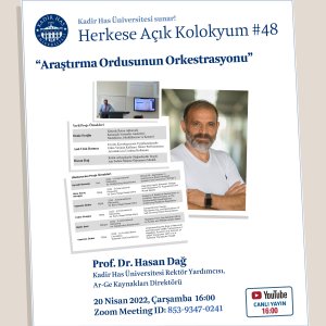 Herkese Açık Online Kolokyuma Prof. Dr. Hasan Dağ Konuk Oluyor